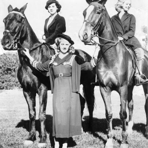 [Unidentified women on horseback in Golden Gate Park]