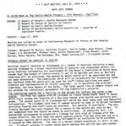 Haight Ashbury Health Committee, Meeting Minutes, June 17 1974, 1 of 2