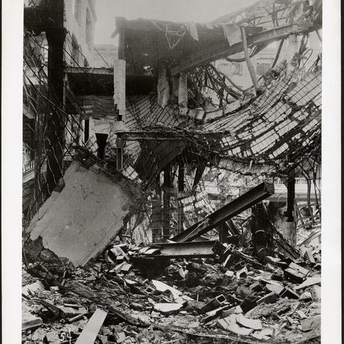 [Wreckage inside The Emporium department store caused by the earthquake and fire of April 18, 1906]
