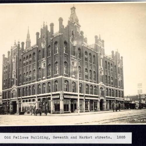 Odd Fellows building, Seventh and Market streets. 1885