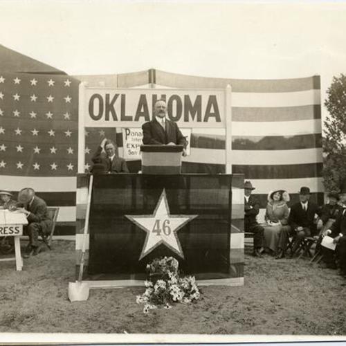 [Groundbreaking ceremony for Oklahoma State Building, Panama-Pacific International Exposition]