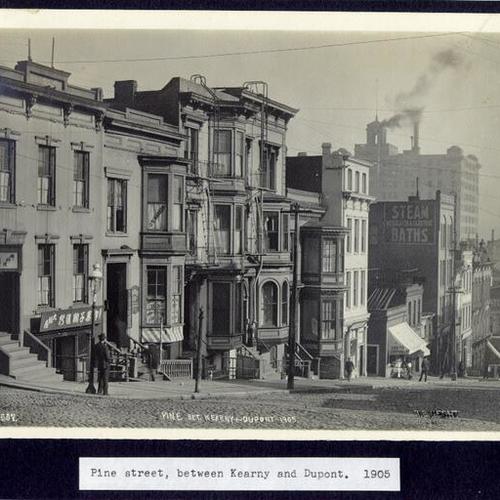Pine street, between Kearny and Dupont. 1905