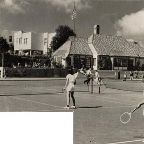 [Badminton court in Cabrillo Playground]