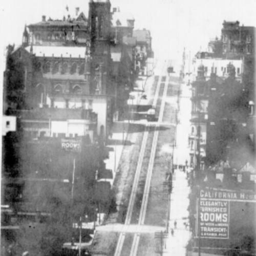 [California street after cable car line was built]