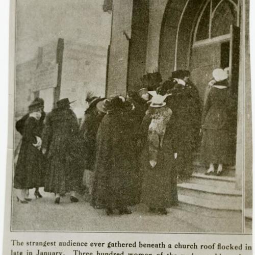 [Prostitutes attending a meeting at Central Methodist Episcopal Church in the Tenderloin]
