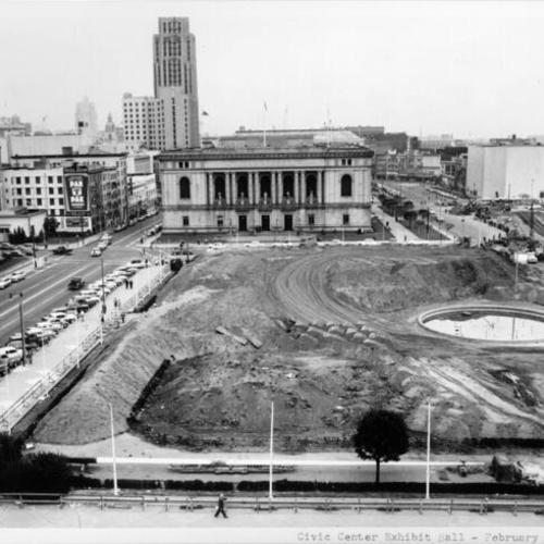 [Construction of the Civic Center Exhibit Hall--February 6, 1957]