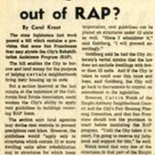 Haight Program, Rent Guidelines out of RAP n.d., 1 of 2