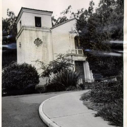 [Picturesque view of the Presidio Chapel]