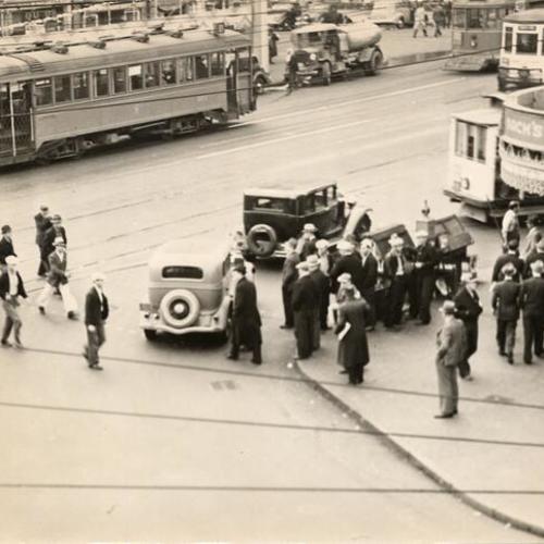 [Street scene during waterfront strike of 1934]