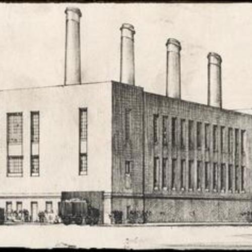 [Architectural drawing of De Haro and 15th streets incinerator]