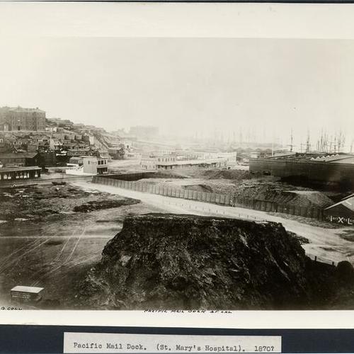 Pacific Mail Dock. (St. Mary's Hospital). 1870?