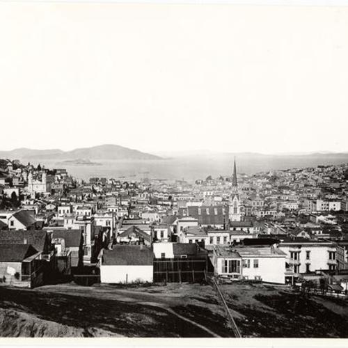 [View of North Beach from California and Powell streets]