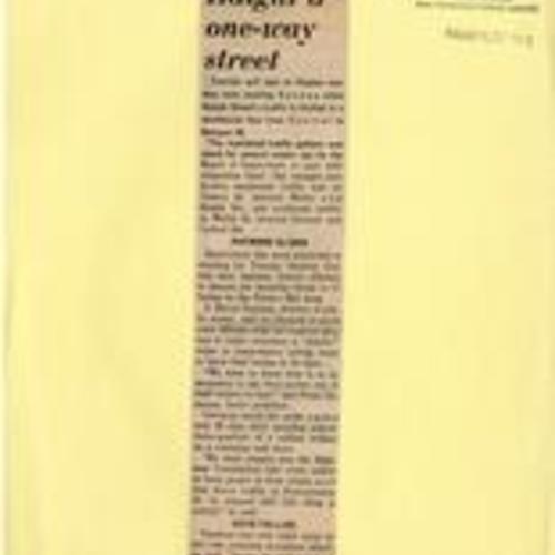 Haight a one-way street - Potrero slides; newspaper article; San Francisco Progress; 11/15-16/1967