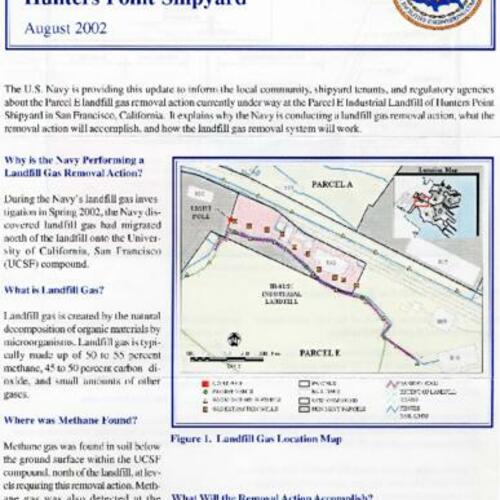 Update on the Parcel E Landfill Gas Removal Action, Hunters Point Shipyard
