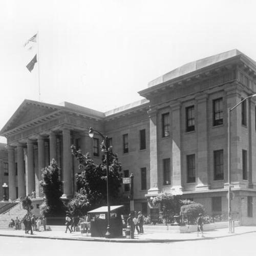 [Exterior view of old Mint building at Fifth and Mission street after completion of the restoration in the fall of 1976]