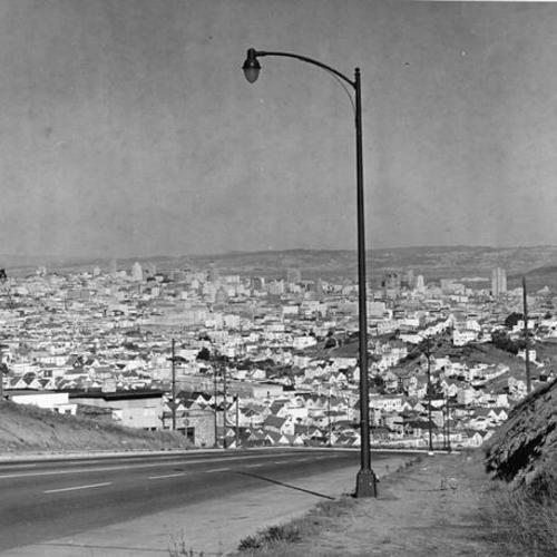 [View of downtown San Francisco from top of Clipper Street]