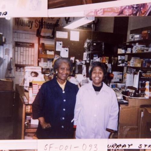 [Owners of Murray's Stationers at Murray's located on Fillmore Street in 1979]
