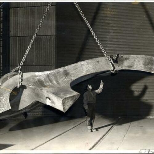 [Horn and trunk for victory ships stern frame at Pittsburg Works of Columbia Steel Company]