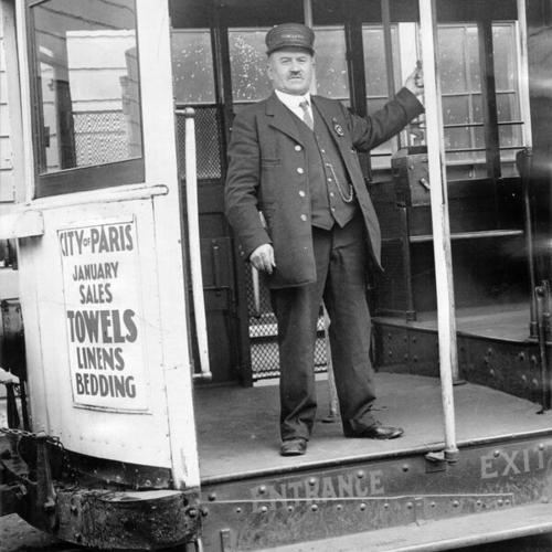 [Market Street Railway Company conductor R. Floethe]
