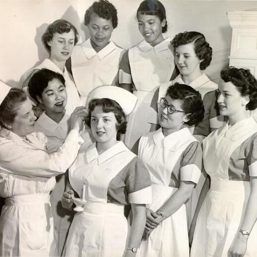 [Group of student nurses at Children's Hospital]
