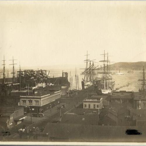 [San Francisco waterfront, looking east from Howard and Spear streets]