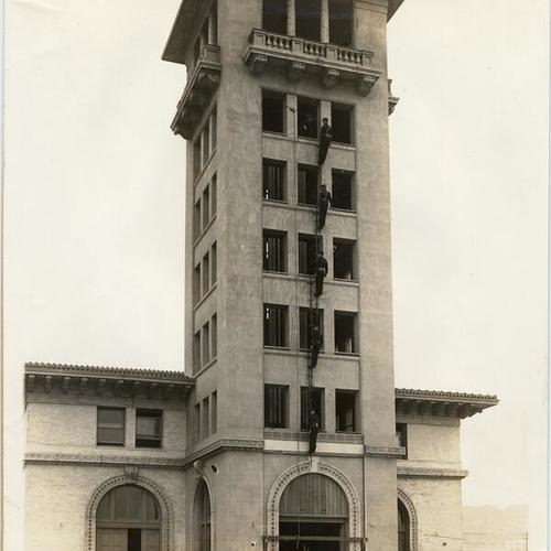 [Fire Department demonstration at the Panama-Pacific International Exposition]