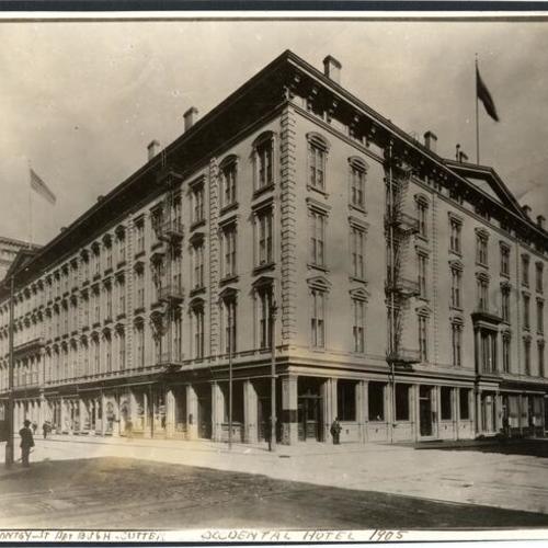[Occidental Hotel, Montgomery Street between Bush and Sutter streets]