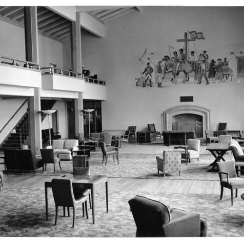 [Main sitting room in the Enlisted Service Club]