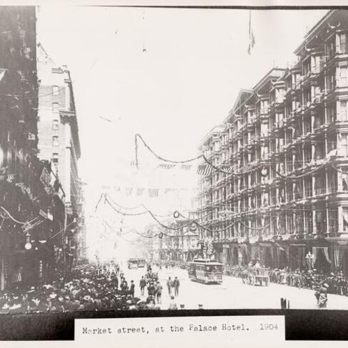 Market street, at the Palace Hotel. 1904