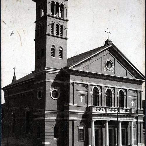 [Exterior of Sacred Heart Church at Fell and Filmore streets]