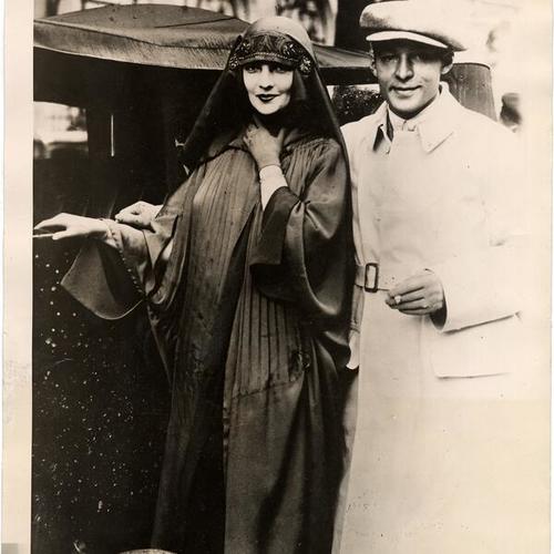 [Rudolph Valentino and his wife Winifred Hudnut (Natacha Rambova) in Paris]