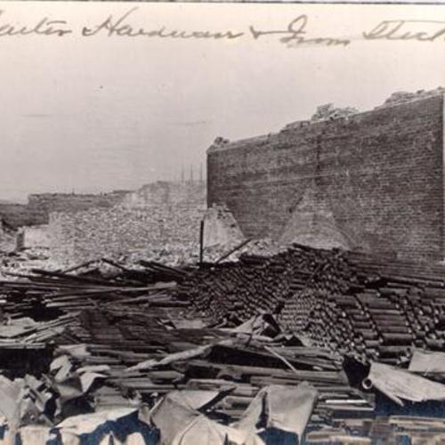 [Berger-Carter Hardware building in ruins after the 1906 earthquake]