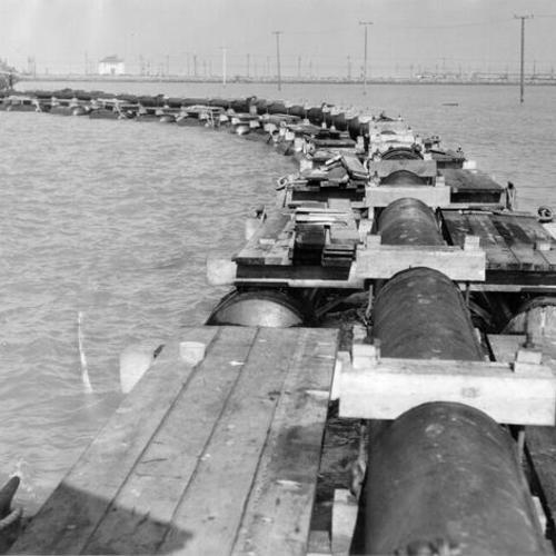 [Sand pumping equipment used during construction of the Bay Bridge]