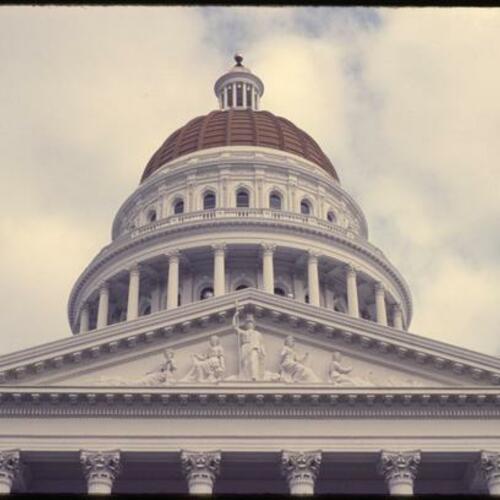 California State Capitol tympanum and dome