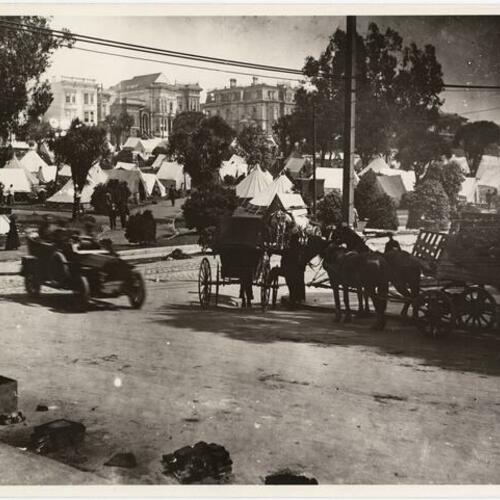 Refugee camp at Jefferson Square after the 1906 earthquake and fire