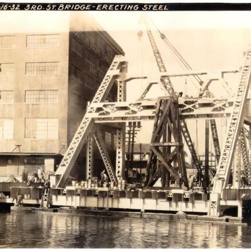 [3rd. St. Bridge-erecting steel]
