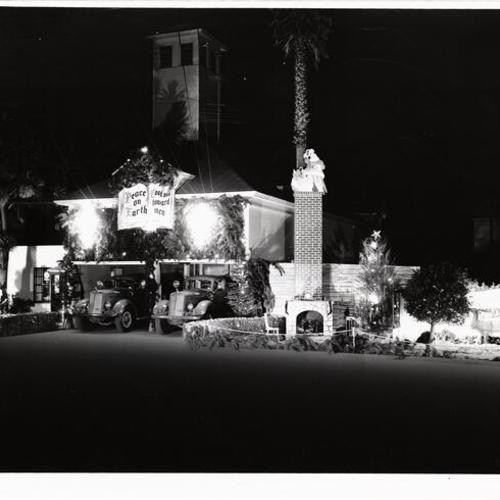 [Presidio Fire Station with holiday decorations]