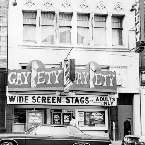 [Exterior of the Gayety Gayety Theater]