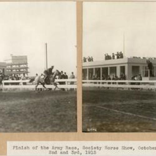 Finish of the Army Race, Society Horse Show, October 2nd and 3rd, 1915