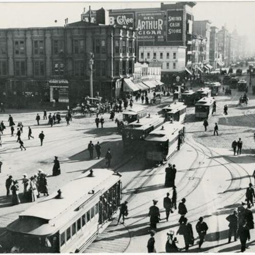 [View of Market Street looking west from the Ferry Building]