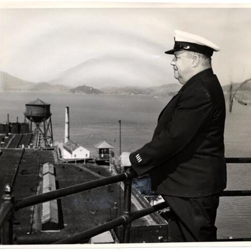 [Edward H. Schneider, keeper of Alcatraz Island lighthouse]