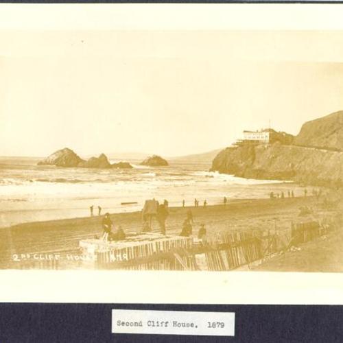 [Ocean Beach with the Cliff House and Seal Rocks in the background]