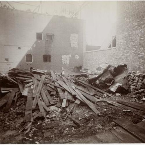 084 Debris left from demolition of wooden buildings