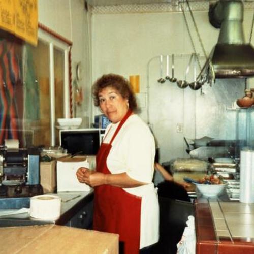 [Portrait of a woman cooking at Casa Sanchez]