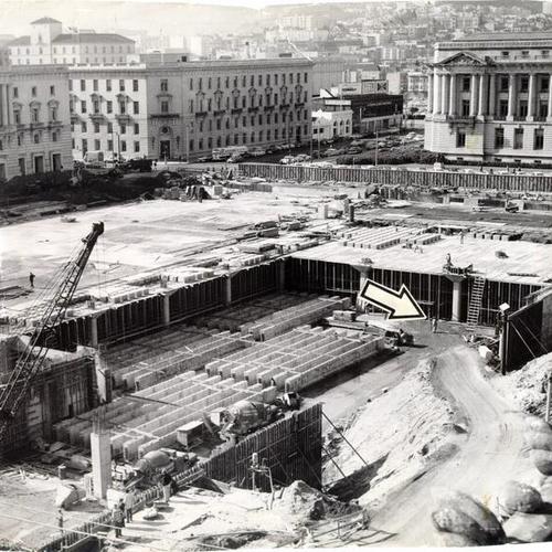 [Construction of Mole Hall (later Brooks Hall)]
