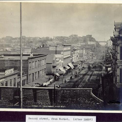 Second street from Market. (After 1869?)