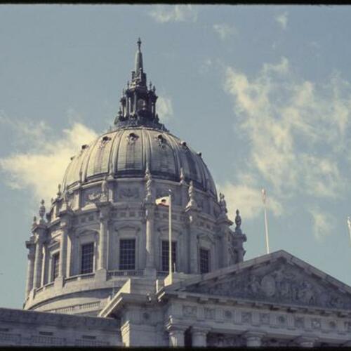 San Francisco City Hall tympanum and dome