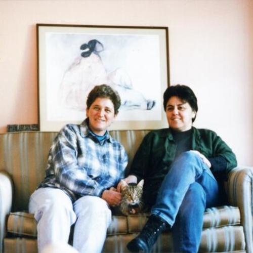 [Sharon and Judith at friends home in the Inner Sunset in 1996]