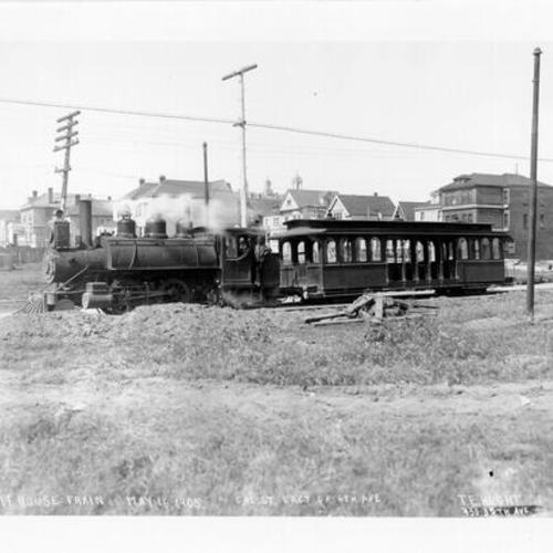 Cliff House Train, May 16, 1905.  California Street East of 6th Avenue