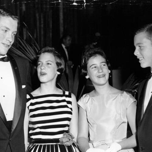 [Kathy Brown, daughter of Governor Edmund Brown, with friends at Inauguration Ball]